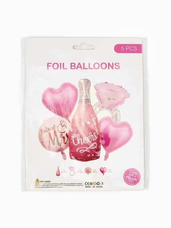Воздушные шары фольгированные, набор &laquo;Девичник&raquo;, 5 шт.