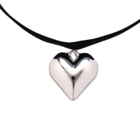 Чокер &laquo;Стиль&raquo; сердце, цвет серебро, 30 см