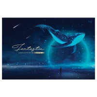 Альбом д/рис А4 32л греб Fantastic, обл мел карт, бл офс 100г/м2, МИКС