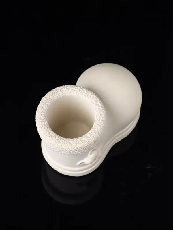 Подсвечник "Валенок" 10х7х6 см, натуральный, гипс