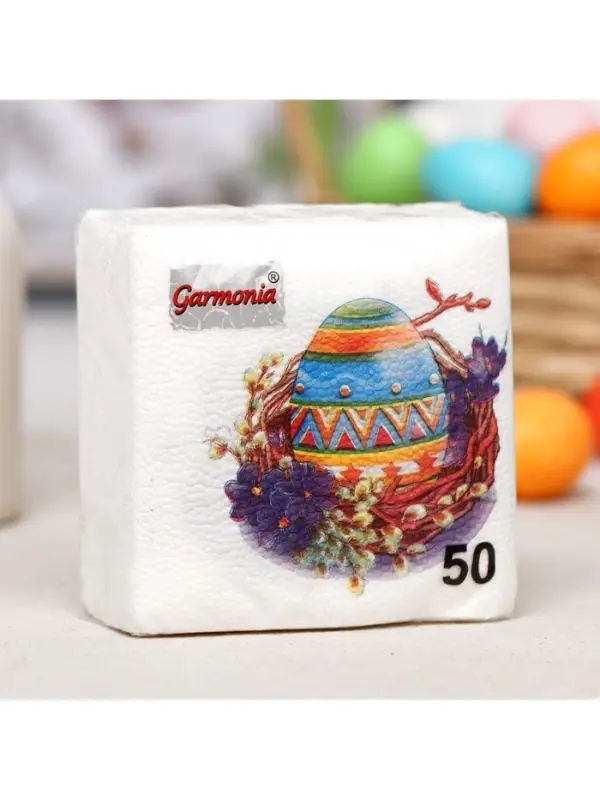 Салфетки бумажные &laquo;Пасхальные&raquo;, 1 слой, 24&times;24 см, 50 шт.