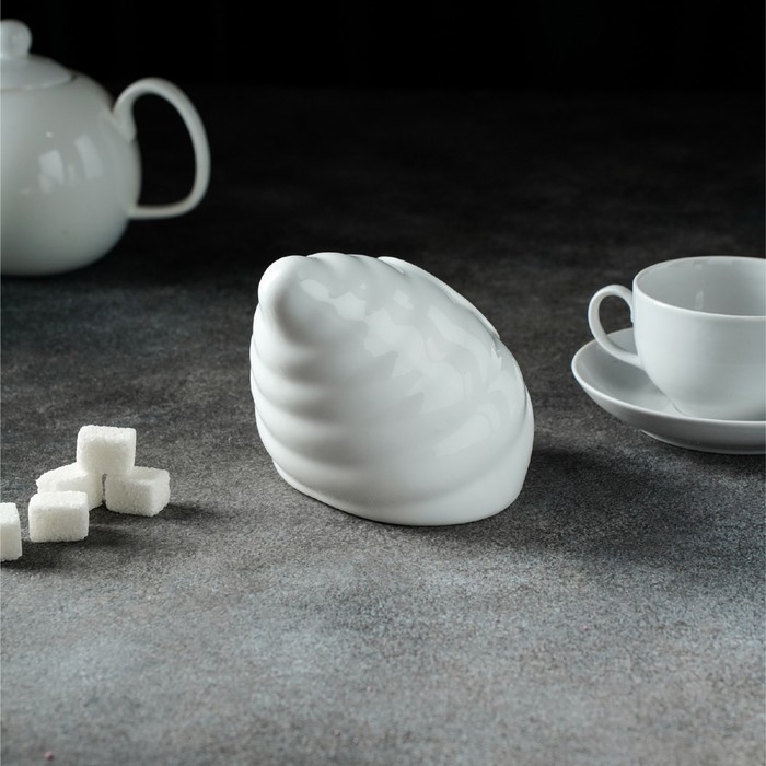 Сахарница фарфоровая Magistro &laquo;Ракушка&raquo;, 330 мл, цвет белый