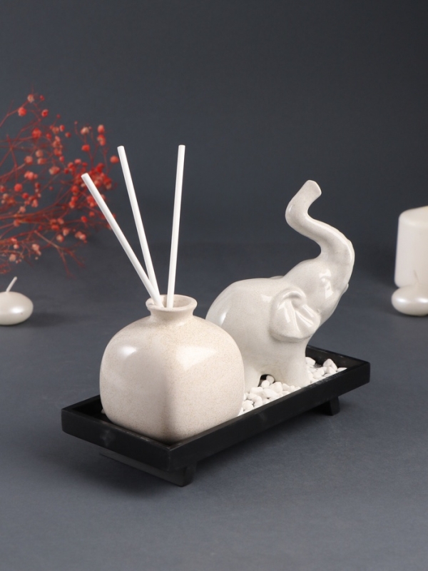Диффузор керамика "Слон" аромапалочки 3 шт 9,5х20х16 см