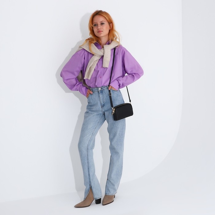 Сумка кросс-боди на молнии, цвет чёрный