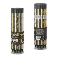 Карандаш чернографитный, ErichKrause &laquo;Magic Sky&raquo;, HB, d=2.2 мм, с ластиком, трeхгранный, в тубусе, дерево, микс