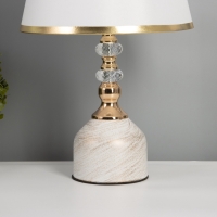 Лампа настольная "Эдикт" 1х40Вт Е27 белый/золото 27х27х45см