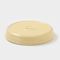 Форма для запекания Доляна &laquo;Зефир&raquo;, 1 л, d=23 см, круглая, керамика, жёлтая