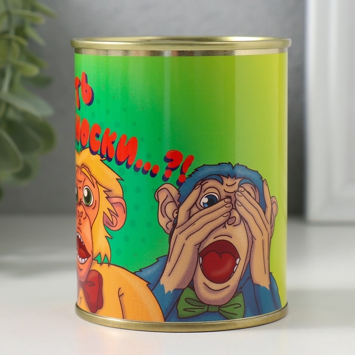 Подарочные носки в банке «Опять…?», (внутри носки мужские, цвет чёрный) Подарочные носки в банке «Опять…?», (внутри носки мужские, цвет чёрный)