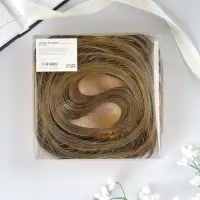 Бант-шар №5 голография, цвет жёлтый