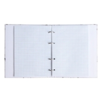 Тетрадь на кольцах A5 80 листов в клетку Calligrata "Мрамор Белый", обложка 7БЦ, без вырубки под кольца, блок офсет Тетрадь на кольцах A5 80 листов в клетку Calligrata "Мрамор Белый", обложка 7БЦ, без вырубки под кольца, блок офсет