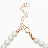 Набор детских украшений &laquo;Выбражулька. Стиль в сердце&raquo; 4 предмета: клипсы, кольцо, бусы, браслет, белый в золоте