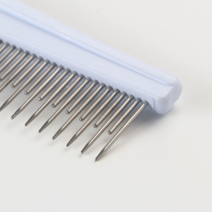 Расчёска "Комфорт" с заострёнными зубьями разной длины, нескользящая ручка, 21 х 4 см, розов.