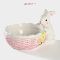 Конфетница Доляна &laquo;Зайка&raquo;, 250 мл, цвет розовый