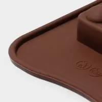 Форма для шоколада Доляна &laquo;Мини-шоколадки&raquo;, силикон, 22&times;11&times;1 см, 3 ячейки, коричневая