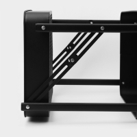 Этажерка напольная 3-х ярусная, 45,5&times;29,5&times;77,5 см, на колёсиках, цвет чёрный