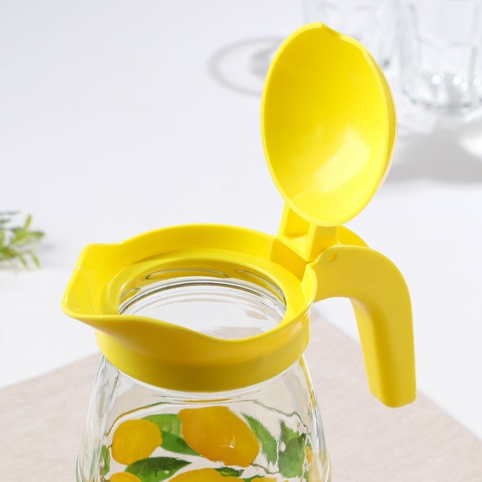 Набор питьевой &laquo;Лимон&raquo;, стеклянный, кувшин+6 стаканов, 1500/230 мл