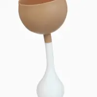 Прорезыватель силиконовый для зубов с погремушкой 3 в 1 M&B &laquo;Зайка&raquo;, бежевый