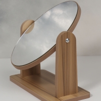 Зеркало настольное овал (1) б/увел ЭКО 12*17/17,5*19см дерево пакет QF