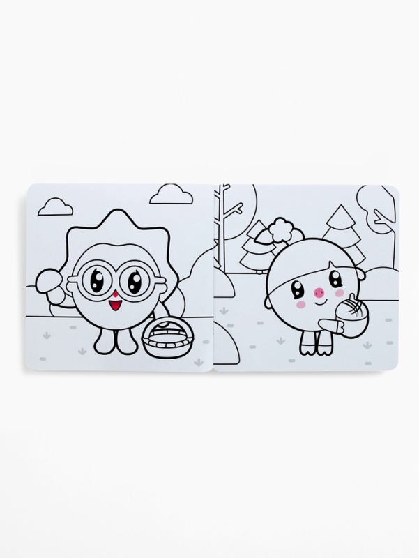 Многоразовая раскраска Многоразовая раскраска "Весёлый день", 12 стр., 16х16 см, Малышарики