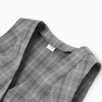 Жилет женский MINAKU: Casual Collection цвет клетка серая, р-р 48
