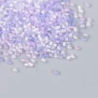 Бисер стекло 12/0 "Прозрачный. Цветная серединка. Сиреневый" 10 гр