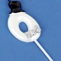 Свеча для торта &laquo;Джентельмен&raquo;, цифра 0, белая