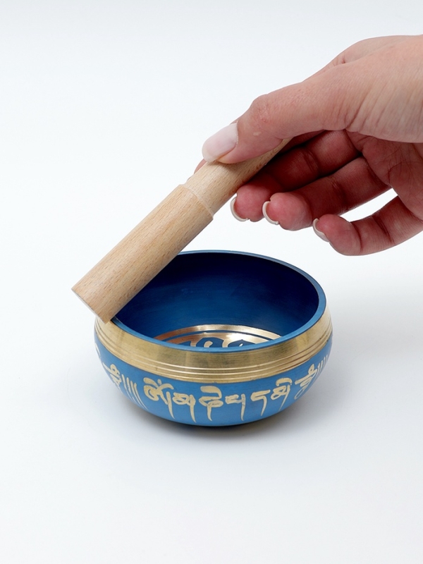 Музыкальный инструмент поющая чаша Music Life, синяя, 8,5 см