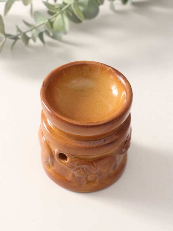 Аромалампа керамика "Слоны в саванне" корица 7х7х7,8 см