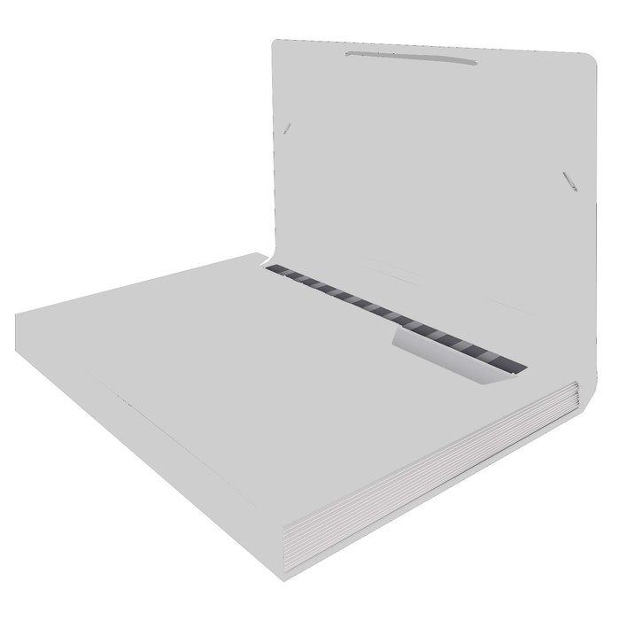 Папка-картотека А4, Calligrata TOP DeLuxe, 12 отделений, 700 мкм, на кнопке, белая с цветными разделителями