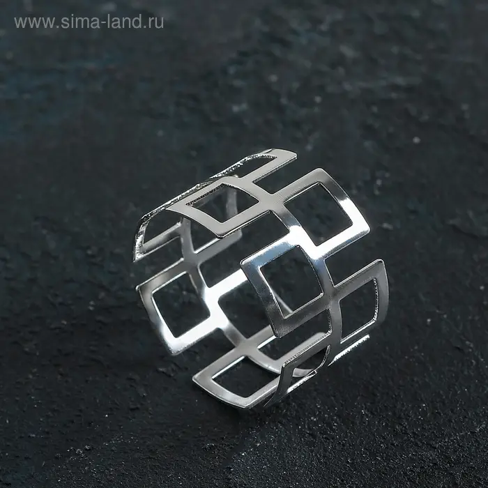 Кольцо для салфетки &laquo;Гео&raquo;, 4,5&times;3 см, цвет серебряный