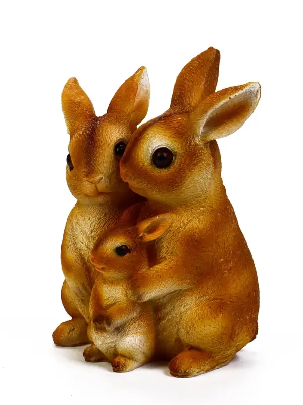 Фигура садовая  26*17*13 см  "Семья зайцев"