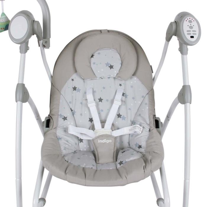 Электронные качели MISTY, серый, с адаптером, п/у, 12 мел., 5 скоростей Электронные качели MISTY, серый, с адаптером, п/у, 12 мел., 5 скоростей