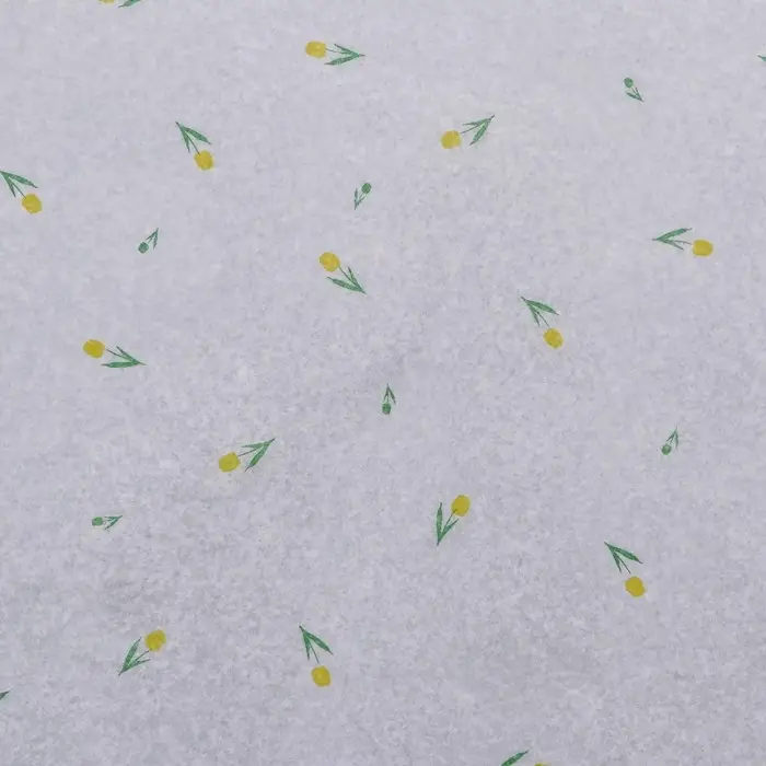 Бумага упаковочная тишью, &laquo;Цветы&raquo;, розовый, 50 см &times; 70 см 17 грамм