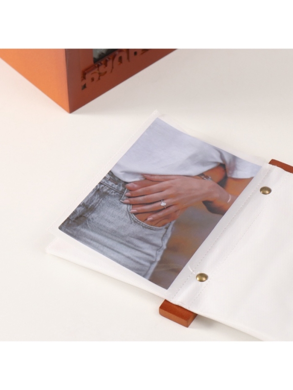 Фотоархив на 96 фото 10х15 см + рамка 10х15 см "Будь рядом" красное дерево 20х15х12 см