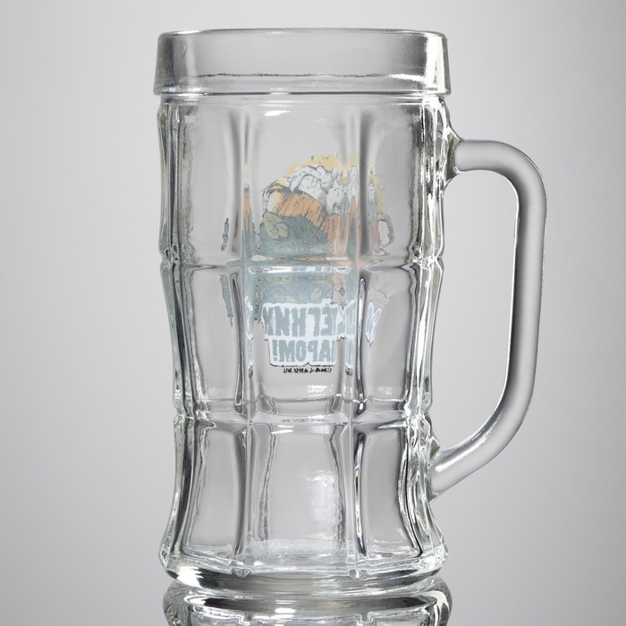 Кружка стеклянная пивная Дорого внимание &laquo;С легким паром&raquo;, 500 мл