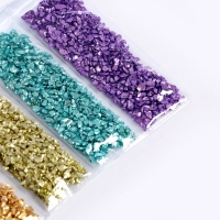 Крошка стеклянная для эпоксидной смолы, набор 6 цветов, вес 1 цвета &mdash; 5 г