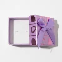 Коробочка подарочная под кольцо/серьги &laquo;Сердца&raquo;, 5&times;5 (размер полезной части 4.5&times;4.5 см), МИКС, вставка белая