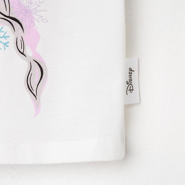 Футболка детская &laquo;Эльза&raquo;, Холодное сердце, рост 98-104, белый