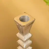 Подсвечник "Башня" алюминий 12х12х21 см