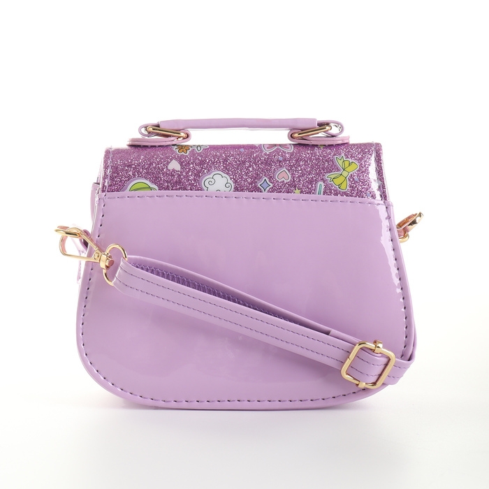 Сумка детская для девочки на клапане &laquo;Выбражулька&raquo;, цвет сиреневый