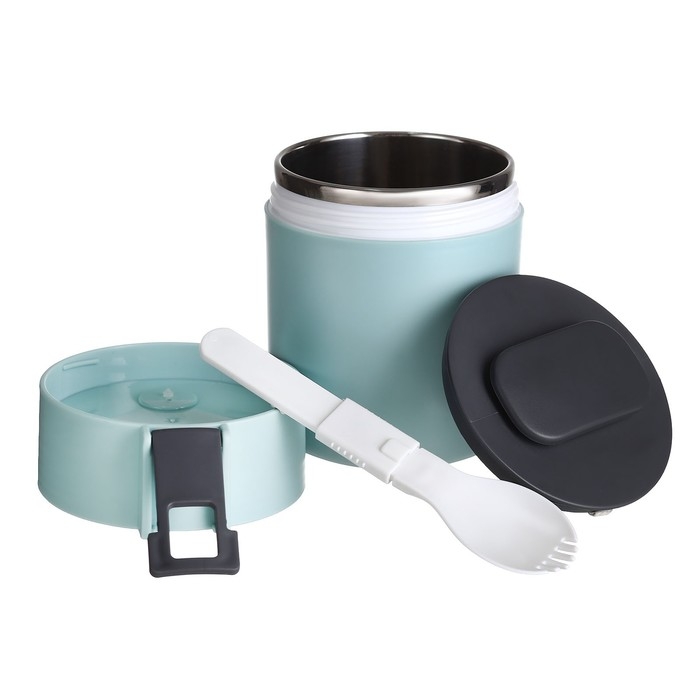 Ланч бокс в школу, контейнер для еды, 450 мл, с приборами, сохраняет тепло 6 часов, 12.3 х 9.2 см 74 Ланч бокс в школу, контейнер для еды, 450 мл, с приборами, сохраняет тепло 6 часов, 12.3 х 9.2 см 74