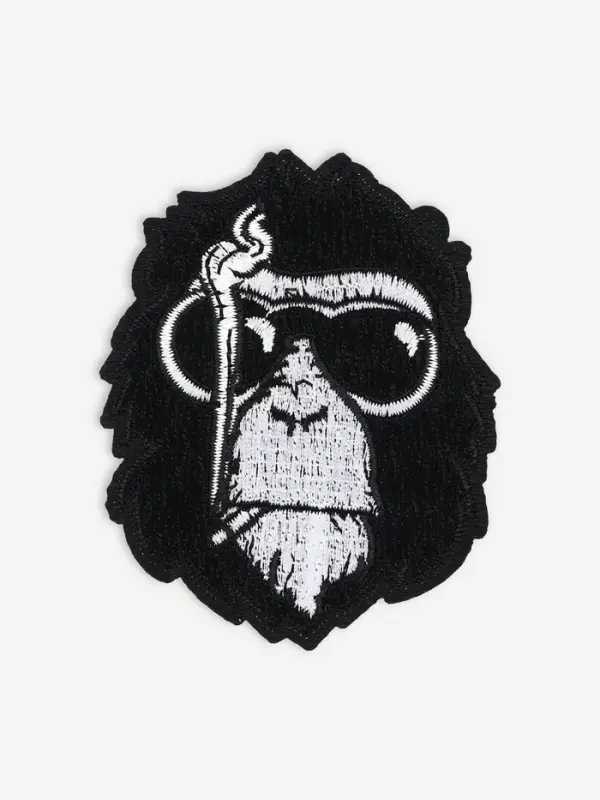 Термоаппликация &laquo;Обезьяна в очках&raquo;, 9&times;7 см, чёрная