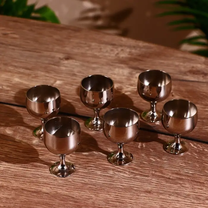 Набор 6 рюмок на подносе 24х17 см