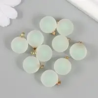 Подвеска для творчества акрил "Шар" матовый светло-зелёный 2,1х1,6 см