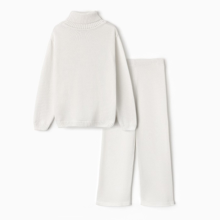 Костюм вязаный детский (Свитер и брюки) MINAKU, цвет молочный, рост 146 см Костюм вязаный детский (Свитер и брюки) MINAKU, цвет молочный, рост 146 см