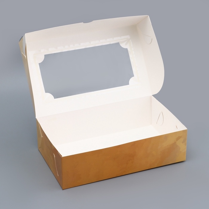 Коробка подарочная складная с окном, упаковка, Коробка подарочная складная с окном, упаковка, "Бабочки", 25 х 15 х 7 см