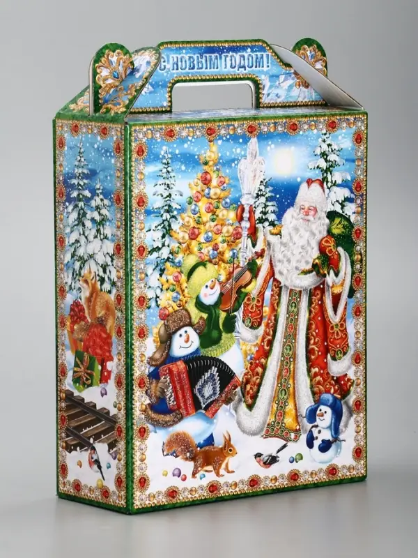 Подарочная новогодняя коробка &laquo;Экспресс&raquo;, для сладких подарков, 16.8&times;7&times;25 см