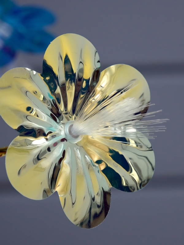 Светодиодное дерево &laquo;Неоновые цветы&raquo; 1.5 м, 80 LED, постоянное свечение, 220 В, свечение тёплое белое