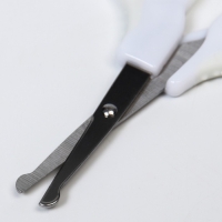 Ножницы детские, с защитным колпачком, цвет белый