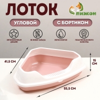 Туалет угловой с рамкой Лекси", 55,5 х 41,5 х 15 см, розовый Туалет угловой с рамкой Лекси", 55,5 х 41,5 х 15 см, розовый